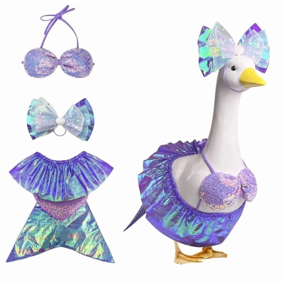 VeToyBs Beach Bikini Porch Goose Outfit, Yard Gooses Clothes, Garden Decoration Outfit, Patio Gooses Statue Accessories