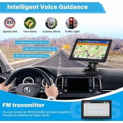 GPS Navigator for Car Truck RV - 7'' HD Touchscreen Navigation System, Latest 2025 Maps Free Lifetime Updates, Speed & Red Light Warning, Turn-by-Turn Voice Guidance, GPS Navigation for All Cars