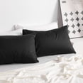 thumbnail image 4 of Kelnaro Black Standard Pillowcases 20x26 Inch, 2 Pack 100% Pure Cotton Envelope Ultra Soft Hypoallergenic Pillow Cases, 4 of 6