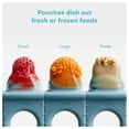 thumbnail image 3 of Frida Baby Push Pop Feeder, Baby Fruit Feeder, Baby Fruit Food Feeder to Safely Introduce New Foods, Fresh + Frozen Food Silicone Feeder for Babies, BPA Free, Dishwasher Safe | 3 Count, Blue, 3 of 4