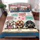 thumbnail image 1 of Juego de cama personalizado con dibujo de pata de perro, regalo personalizado para amantes de los perros, perro, 1 of 2