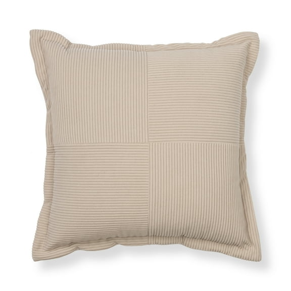 Mainstays Washed Stone Corduroy Velvet Decorative Pillow 18x18
