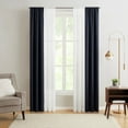 thumbnail image 6 of Mainstays Solid Twill Blackout Curtain Panel and Sheers, Set of 4, Blue Cove, 27.5" W x 95" L, 6 of 10