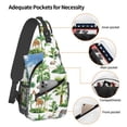 thumbnail image 3 of Sling Bag for Men, zebra Giraffe Tropical palm tree Fanny Pack Crossbody Bags Shoulder Chest Bag, Small Gym Bag Anti Theft Crossbody Backpack Daypack for Travel Sports Running Hiking, 3 of 7