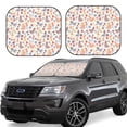 thumbnail image 2 of Uemuo Funny Chicken Printed 2 PCS Car Windshield Sun Shade, Auto Sun Heat and UV Rays Blocker, Foldable Automotive Front Window Sunshade Protector, 2 of 7