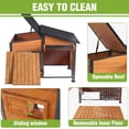 thumbnail image 4 of Aivituvin Heated Dog House Large Outdoor Insulated Dog Kennel Weatherproof Dog Shelter with Heated Pad, Insulated All-Round Thermal Liner, Chew-Proof Design for Dogs (Brown), 4 of 9