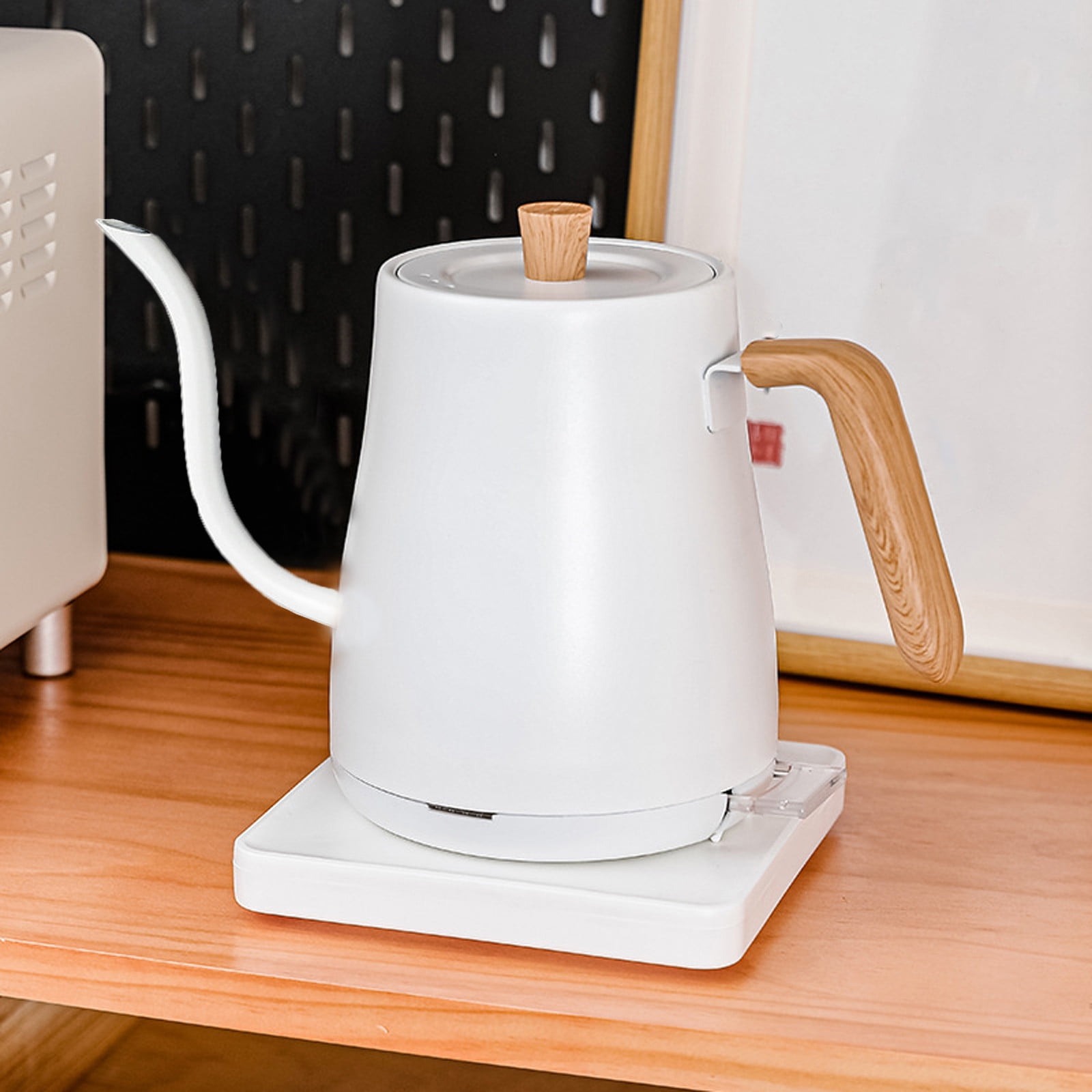skpabo 800ML Water Kettle,Electric Kettle Gooseneck Kettle, Tea Pot Stainless Steel For Coffee & Tea With Fast Heating, Auto-Shut Off And Boil-Dry Protection Tech