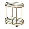 thumbnail image 1 of HomeRoots Kitchen 286460 31.5 x 27.6 x 16.6 in. Mirror & Champagne Serving Cart, 1 of 2