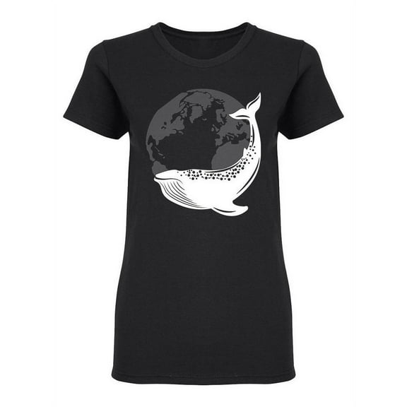 Whale Over The Earth Shaped Tee Women's -Image by Shutterstock