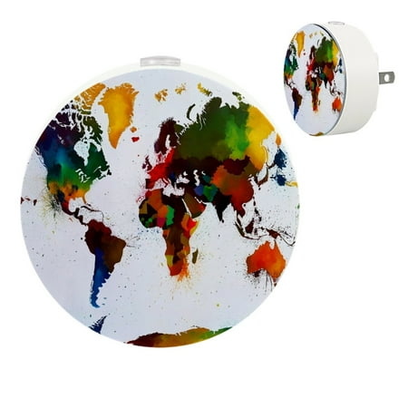 

YZUOUZY Bedside Lamps Bedside Lamp Small Lamps Set of 2 Colored World Map Color Series