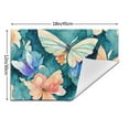 thumbnail image 5 of YFYANG Washable Heat-Resistant Placemats, 70% PVC/30% Polyester, Watercolor Butterfly Floral Pattern Kitchen Table Mat, 12" x 18" 1 Pcs, 5 of 6