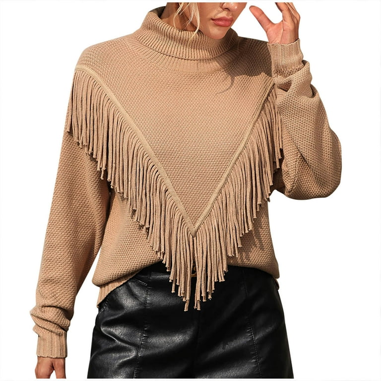 Casual Patchwork Tassel Turtleneck Cardigans(3 Colors) Casual Patchwork Tassel Turtleneck Cardigans(3 Colors)