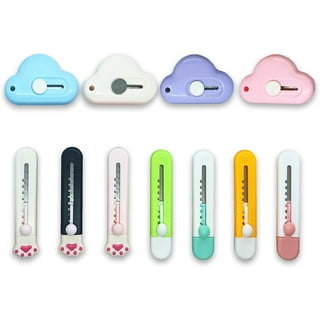Cloud Shaped Mini Art Utility Knives Box Cutter Retractable Letter OpenerPortable, Suitable for Cutting Envelopes