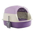 thumbnail image 5 of DOLITY Hooded Cat with Lid Large Cat Toilet Kitty Litter Tray Anti ing Violet, 5 of 8