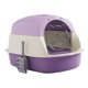 thumbnail image 5 of Cajas de arena para gatos con capucha y tapa, orinal para gatitos, inodoro para gatos completamente cerrado, suministros para mascotas, cajas de arena Violeta, 5 of 10