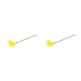 thumbnail image 1 of Advancent 24 piezas PU flor falsa Color sólido decorativo boda fiesta Club flores artificiales planta fotografía Prop amarillo Amarillo 2piezas, 1 of 6