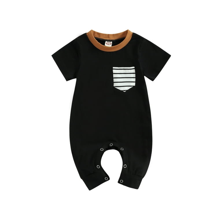 Stripe Pocket Casual Short Sleeve Jumpsuit Stripe Pocket Casual Short Sleeve Jumpsuit