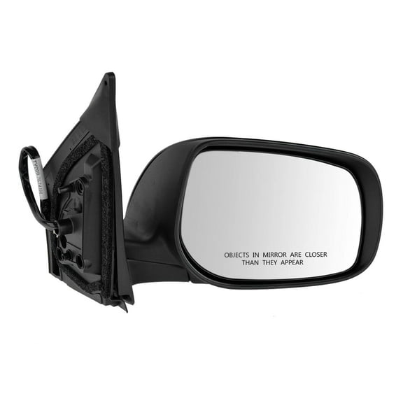 TRQ Mirror Power Heated Gloss Black Passenger Side RH for 09-13 Toyota Corolla MRA06218