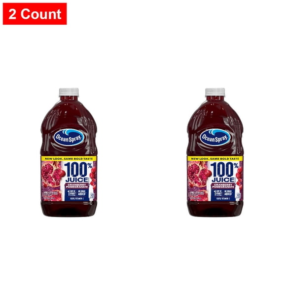 Ocean Spray 100% Cranberry Pomegranate Juice 64 fl oz - 2 count