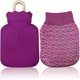 thumbnail image 1 of Bolsa de agua caliente de silicona para niños, adecuada para aliviar el dolor, calambres, espalda, cuello, pies (morado), 1 of 5