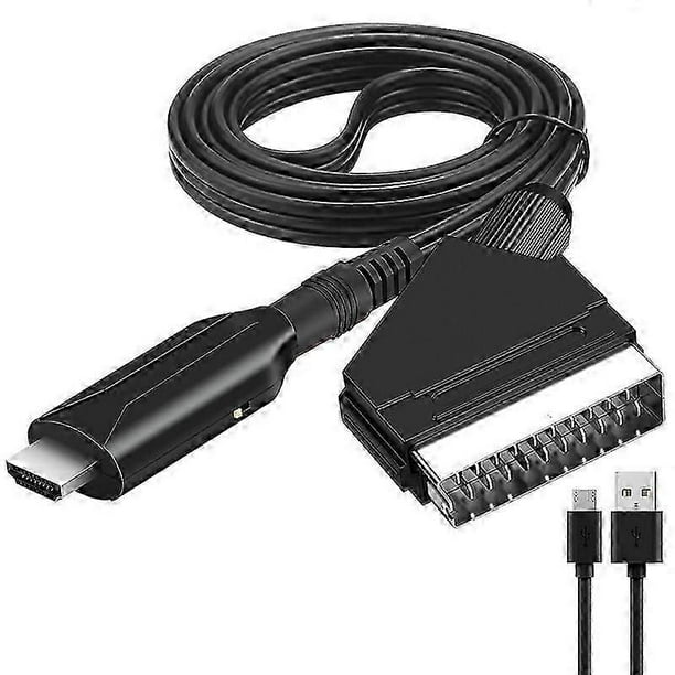 Scart to HDMI Cable Converter, Scart to HDMI Converter, Scart HDMI Adapter with USB and HDMI Cable, Scart Input HDMI Output Video Audio