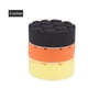 thumbnail image 2 of Kit de 3 almohadillas de pulido y encerado de 125 mm para pulidora de automóviles, color naranja, negro y amarillo., 2 of 8