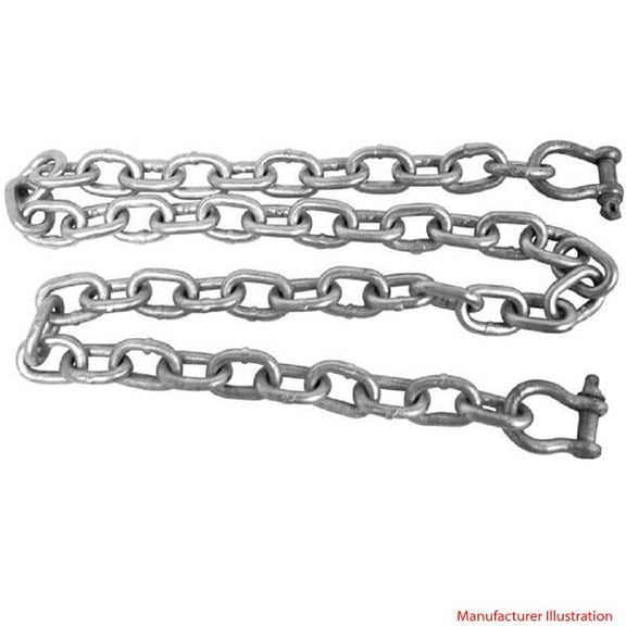 Attwood Boat Anchor Chain 13753-7 | With Shackles 1/4 Inch x 4 Foot