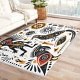 thumbnail image 1 of Boho Rugs for Living Room Bedroom - Bird Rug 4x5 - Tribe Carpet for Home Decor - Washable Non Slip Patterned Indoor Large Area Rug - Soft & Low Pile (ZJ&376), 1 of 7