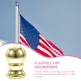 thumbnail image 2 of Milisten Flagpole Finial Ball Flag Pole Ball Topper Ornament Flagpole Top Replacement, 2 of 6