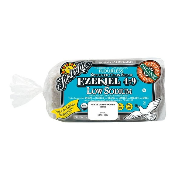 Pan de caja congelado Food for life Ezekiel bajo en sodio 680 g