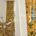 thumbnail image 5 of Topfinel Fancy Hummingbird Patterned Curtain,Mustard Yellow Curtains for Living Room, Thermal Insulated Blackout Curtains for Bedroom, Floral Vintage Lemon Curtains 72 inch Length 2 Panels Set, 5 of 10