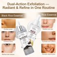 thumbnail image 3 of Ampolla Exfoliante Glow White & Black Rice - Gel Peeling con Extracto de Arroz - Elimina Suavemente Piel Muerta y Puntos Negros - Cuidado Facial Matutino y Nocturno para Todo Tipo de Piel - 2 x 80 ml, 3 of 8