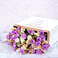 thumbnail image 2 of Bouquet de Roses Artificielles Simulation Décor Floral Bouquet de Roses de Mariage Cérémonie de Banquet Fausses Roses, Violet, 2 of 7