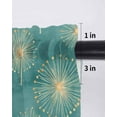 thumbnail image 6 of Teal Green Dandelion Tier Curtains 45 Inch Length,Sheer Curtains for Bedroom Living Room Window Pastoral Botanical Blossom Rod Pocket Drapes Kitchen Curtains Small Half Window 27.5"x45" 2 Panels, 6 of 7