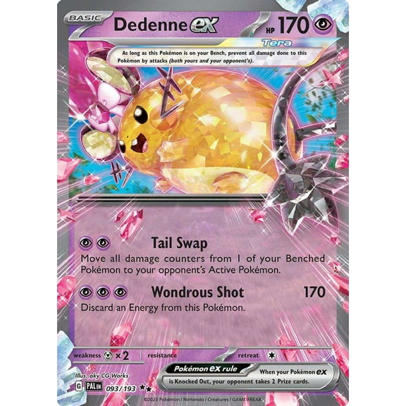 Pokemon Paldea Evolved Double Rare Dedenne ex #93