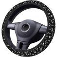 thumbnail image 4 of Music Note Black White Steering Wheel Cover Car Accessories r Auto Steering Wheel Covers Protector Universal 15h, 4 of 4