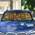 thumbnail image 6 of Iauyy Foldable Windshield Sun Shade for Cars, Interior Sun Protection for car UV Protection for Sedan/SUV/Truck, (S/M/L) Red and Green Stripes, 6 of 7