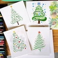 thumbnail image 6 of 4 Pcs Christmas Tree Stencils 11.7x8.3 inch Christmas Theme Stencils Plastic Tree Stars Snowflake Patterns Template Reusable DIY Art and Craft Stencils for Christmas Home Wall Decor, 6 of 9
