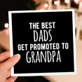 thumbnail image 7 of 3drose, the Best Dads Get Promoted to Grandpa. White Lettering on Black., 6 Greeting Cards with Envelopes, 7 of 7