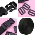 thumbnail image 6 of Raindrops Adjustable Black Nylon Webbing Straps with Quick Release Plastic Buckles Luggage Accessories Set for Travel, 6 of 8