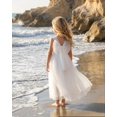 thumbnail image 3 of 2Bunnies Girls' 3T-8Y 3D Flower Petal Tie-Back Bow Maxi Flower Girl Dress, 3 of 4