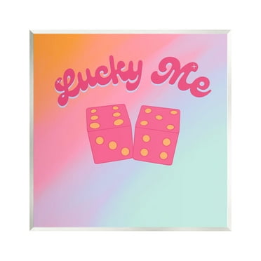 Stupell Industries Lucky Me Pastel Rainbow Religious Painting Unframed Art Print Wall Art