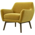 thumbnail image 1 of Camille Mid-Century Modern Tight Back Velvet Upholstered Armchair in Gold, 1 of 6