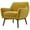 Gold, variant on Camille Mid-Century Modern Tight Back Velvet Upholstered Armchair in Gold