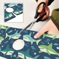 thumbnail image 6 of Yayeee Faucet Mat for Kitchen Sink 30" Diatomite Long Splash Guard Pad, Sharks Pattern, 2 Pack, 6 of 7