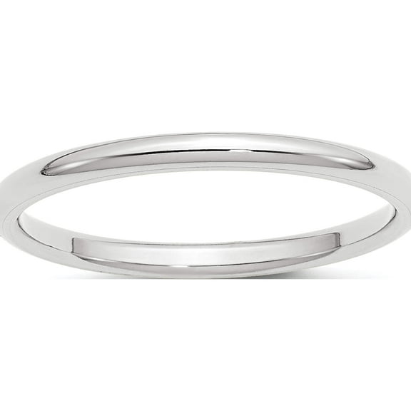 10K White Gold 10Kw 2mm Standard Comfort Fit Band Size 4 Made In United States 1wcf020-4