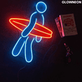 thumbnail image 3 of Glowneon Wave Surfer Neon Sign, Wave Surfing Led Sign, Beach Wall Art, 3 of 4