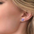 thumbnail image 3 of Gem Stone King 925 Silver Marquise Blue Tanzanite Butterfly Earrings for Women (1.60 Cttw, Gemstone December Birthstone, Center Stone: 6X3MM, Small Stones: 3MM), 3 of 4