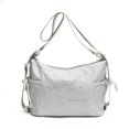 thumbnail image 4 of Bolso Hobo Elegante para Mujer Al Aire Libre Con Letras Bordadas Gran Capacidad Lona, 4 of 9