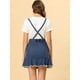 thumbnail image 4 of Minifalda Vaquera Con Dobladillo Con Volantes Y Tirantes Ajustables Para Mujer Azul M, 4 of 5